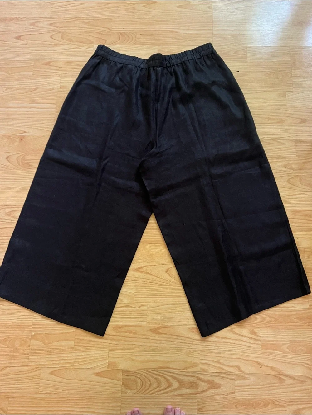 NWOT BANANA REPUBLIC BLACK LINEN WIDE LEG PANTS XXL